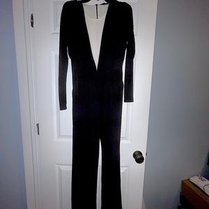 Zara black and white jumpsuit